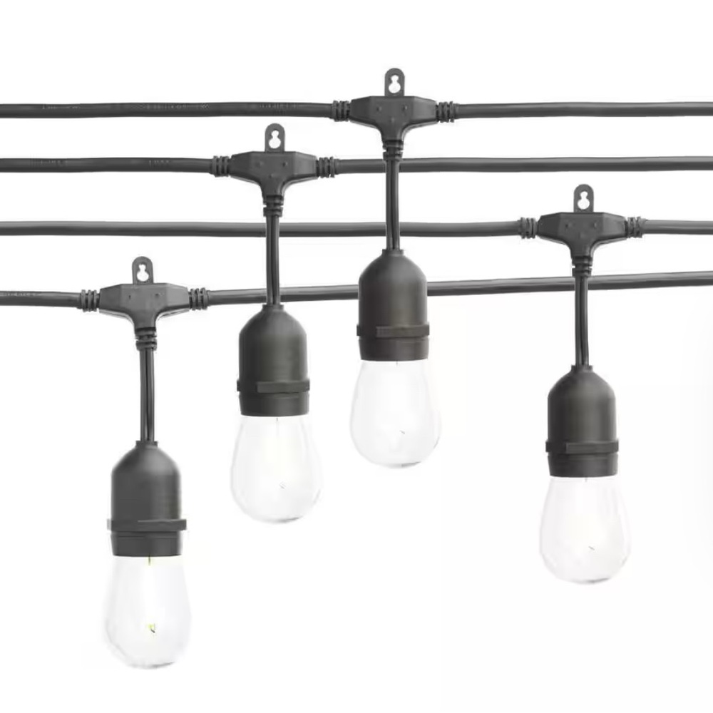 Hampton Bay Commercial Grade Black 48 Ft LED String Lights - Picture 5 of 9